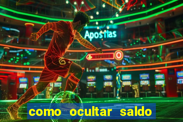 como ocultar saldo na betfair